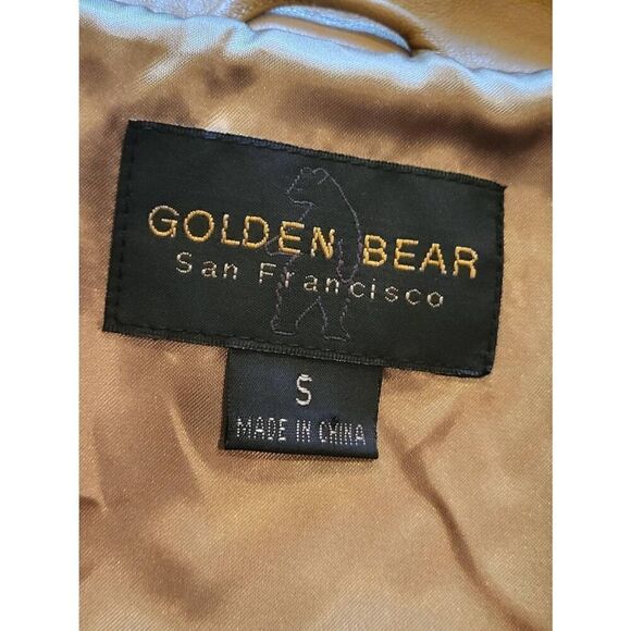 Golden Bear Jacket Women's Small Tan Button Down Soft Leather Limited Edition - Picture 3 of 5